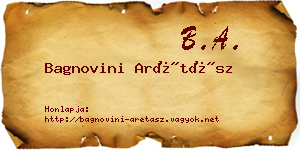 Bagnovini Arétász névjegykártya